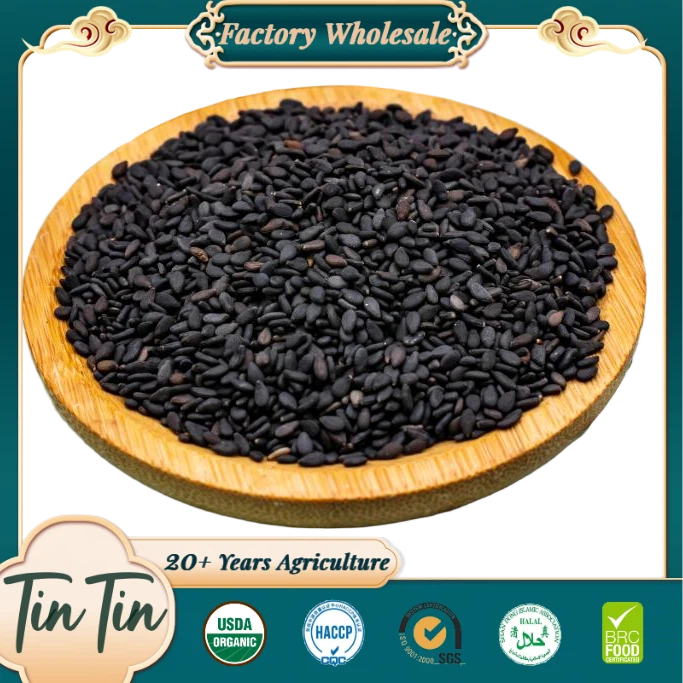 Organisk svart sesam med høy renhet i bulk engros
